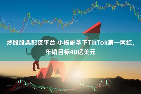 炒股股票配资平台 小杨哥拿下TikTok第一网红,年销目标40亿美元